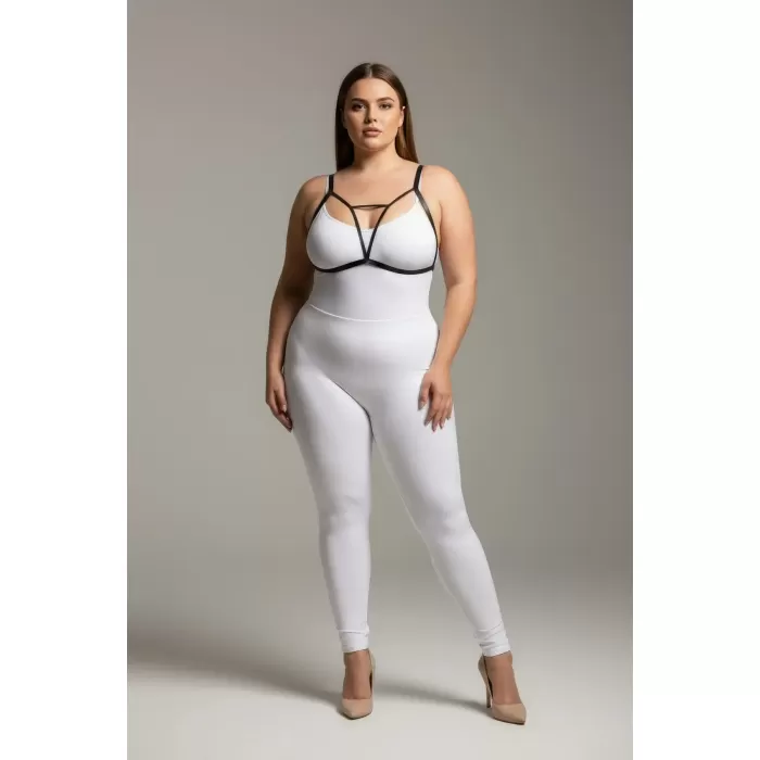 Büyük Beden Siyah Kadın Lastik Harness Ayarlanabilir Fantezi Aksesuarı - APFT104