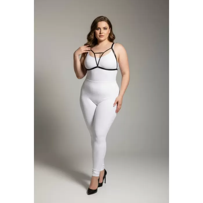 Büyük Beden Siyah Kadın Lastik Harness Ayarlanabilir Fantezi Aksesuarı - APFT104