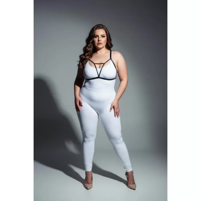 Büyük Beden Siyah Kadın Lastik Harness Ayarlanabilir Fantezi Aksesuarı - APFT104