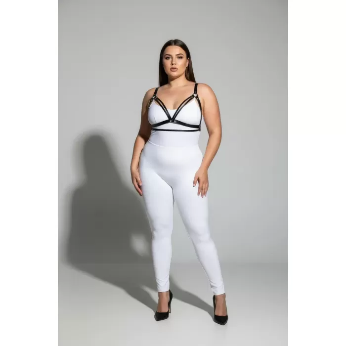 Büyük Beden Siyah Kadın Harness Büstiyer Tarzı Şık Aksesuar - APFT238