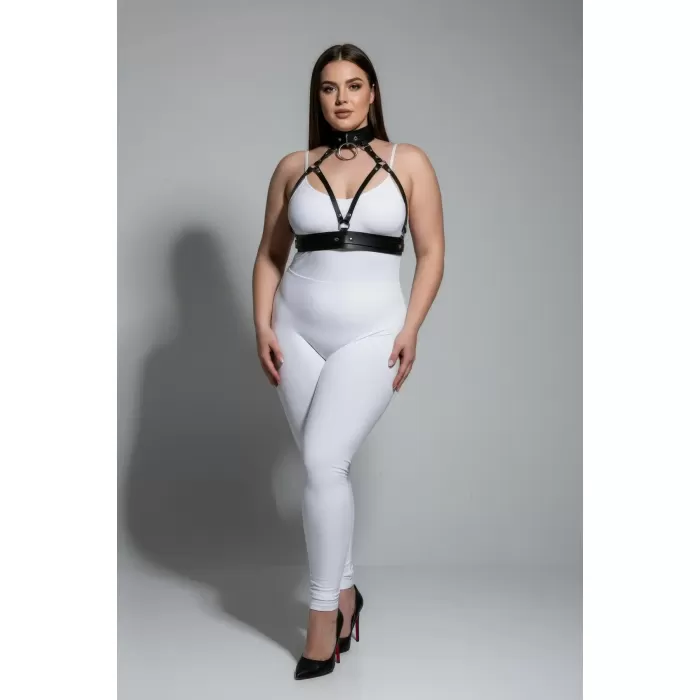 Büyük Beden Siyah Kadın Harness Takım O