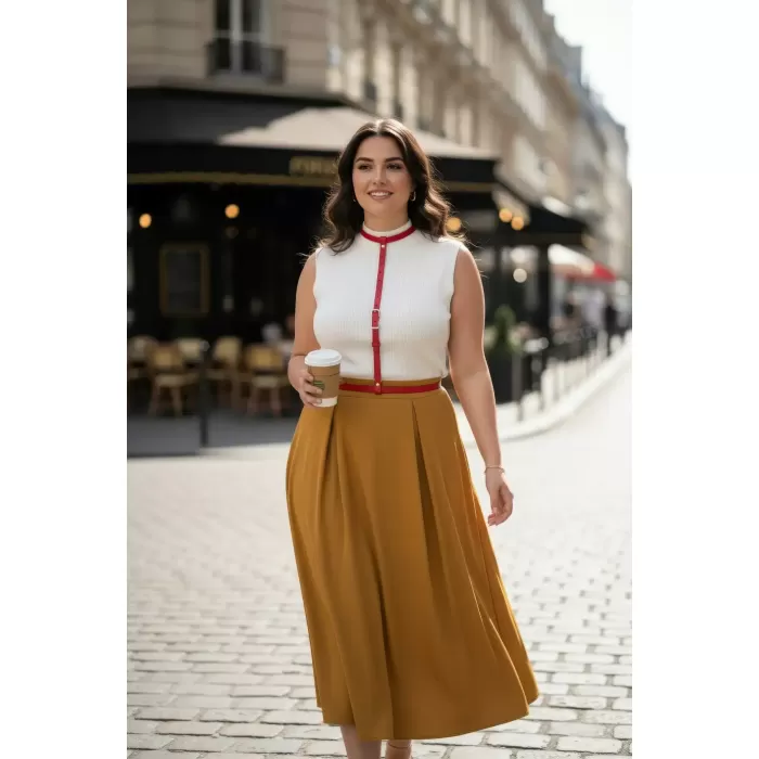 Büyük Beden Kırmızı Kadın Kemer, İddialı Deri Harness Vücut Aksesuarı - APFT188