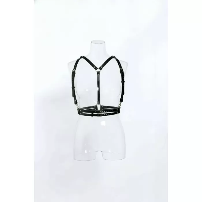 Siyah Kadın Kemer Vücut Aksesuarı Ayarlanabilir Tokalı - APFT1113