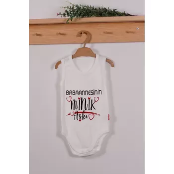 Babannesinin Minik Aşkı Desenli Askılı Unisex Body