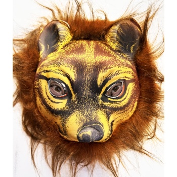 Kahverengi Saçlı Kaplan Aslan Leopar Maskesi Mega Peluş 32 No (4172)