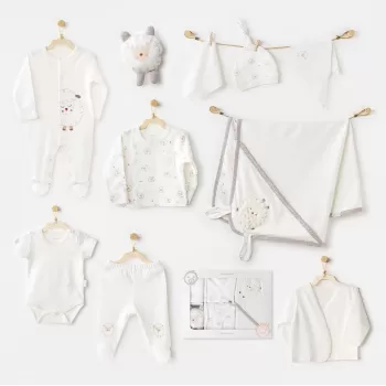 Andywawa Ac25561 Newborn Set Tinny Ships 10lu Hastane Çıkışı Ekru