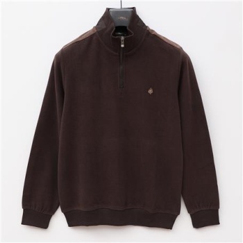 Uzun Kol Yarı Fermuarlı Erkek Sweat - PPS-4205 - Kahverengi