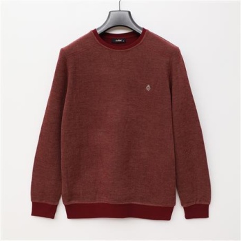 Erkek Uzun Kol Bisiklet Yaka Sweat - DIK-3701 - Bordo
