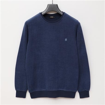 Erkek Uzun Kol Bisiklet Yaka Sweat - DIK-3701 - Marine