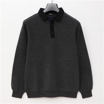 Erkek Uzun Kol Polo Yaka Sweat - PPS-2502 - Antrasit