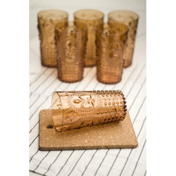 Akrilik Bal 6lı Uzun Bardak & Su Meşrubat Bardağı 750 ml ( Büyük Boy & Cam Değildir )