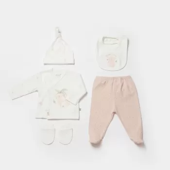 Koala Jungle 5li Hastane Çıkış Seti Pembe