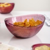 Akrilik Barok Mürdüm Orta Boy Oval Meyve & Salata Kasesi & Karıştırma Kabı / 1,6 Lt  (CAM DEĞİLDİR)