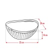 Akrilik Barok Mürdüm Orta Boy Oval Meyve & Salata Kasesi & Karıştırma Kabı / 1,6 Lt  (CAM DEĞİLDİR)