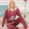 Bayan Uzun Kollu Pijama Takımı Model no 7609