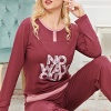 Bayan Uzun Kollu Pijama Takımı Model no 7609