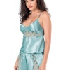 Hediye Cantam  Aqua Saten Babydoll Şort Takımı