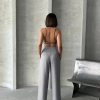 Pileli keten pantolon s255046