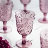 Akrilik Mürdüm 6lı Kadeh & Su Meşrubat Kahve Yanı Bardağı 450 ml ( Cam Değildir )