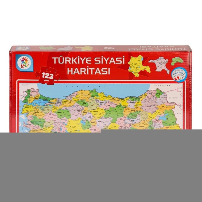 Nessiworld LSH002 Siyasi Harita Puzzle -Laçokids