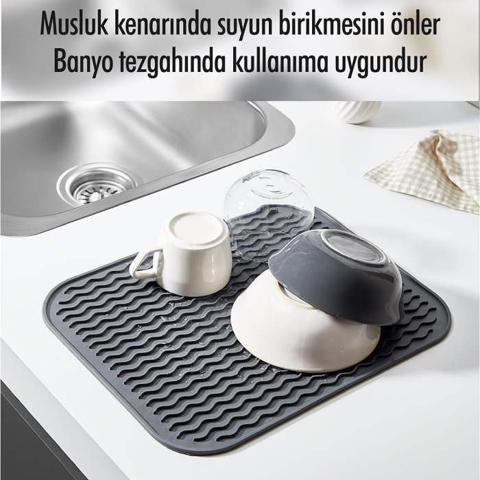 Silikon Çok Amaçlı Kaydırmaz Mat & Bulaşıklık (28*36 Cm )