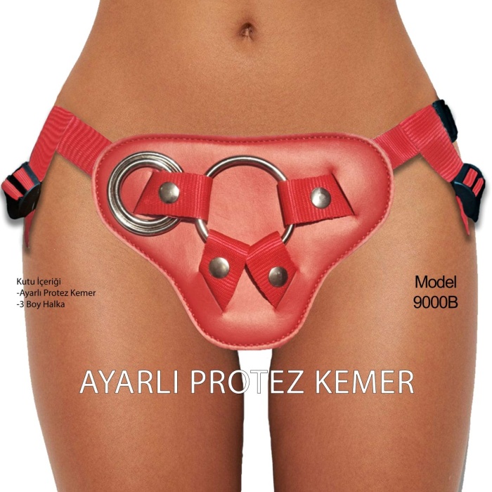 Hediye Çantam Ayarlı Protez Kemer Kırmıızı 7000-K