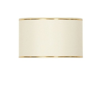 Gold Şeritli Krem Silindir Lambader Başlığı