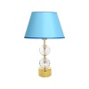 Gld-krs01 Gold Ayaklı Kristal Abajur - Turkuaz