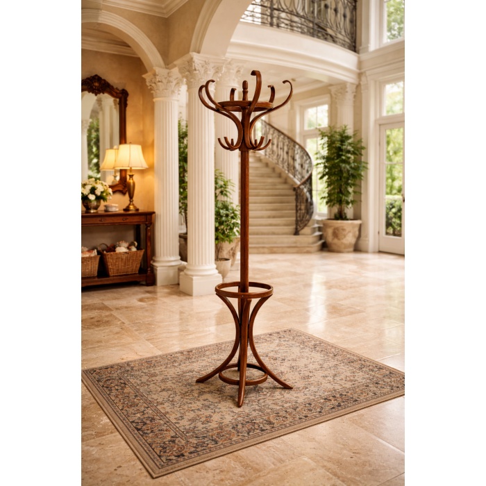 Oak Stand Premium Masif Ahşap Askılık – Antre & Giriş Holü İçin Şık Askı Standı