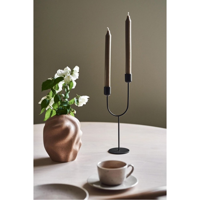 SMD-003 3’lü Siyah Metal Dekoratif Şamdan Seti (30-40-50 cm)