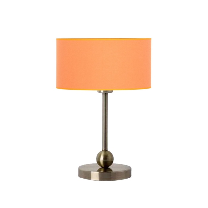 Sphere Eskitme Kaplama Metal Abajur - Turuncu