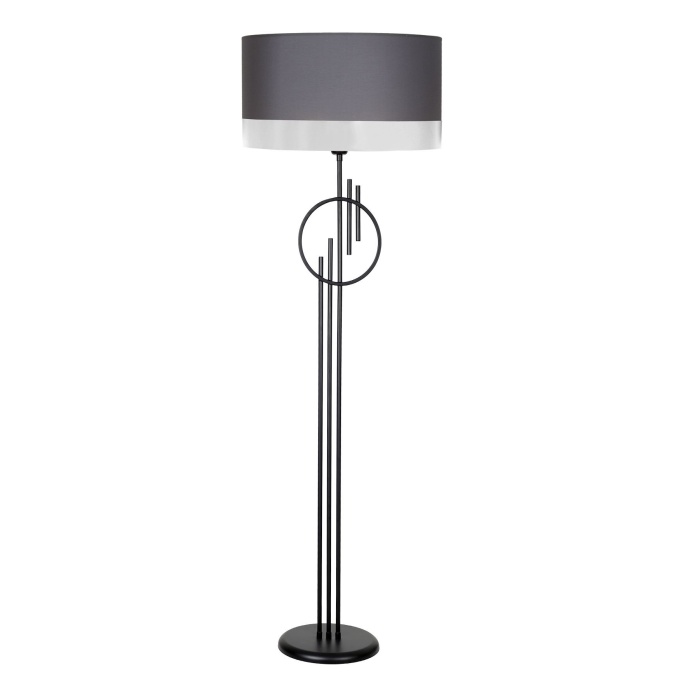 Seattle Statik Siyah Tek Ayaklı Metal Lambader - Antrasit Gri