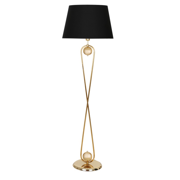 Forever Gold Kaplama Metal Lambader, Modern Dekoratif Metal Oturma Odası Çalışma Odası Zemin Lambası