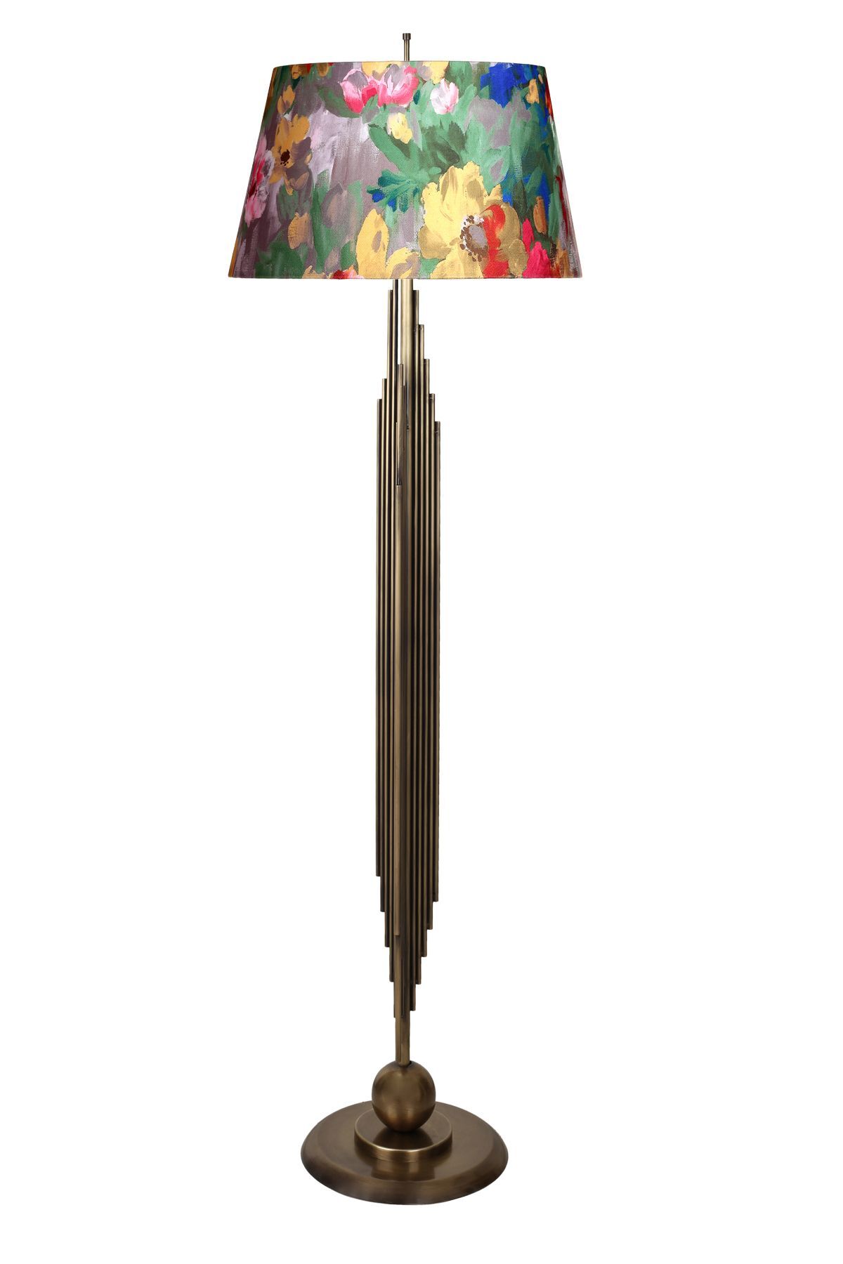 Marche Eskitme Mat Gold Kaplama Metal Lambader - Violet