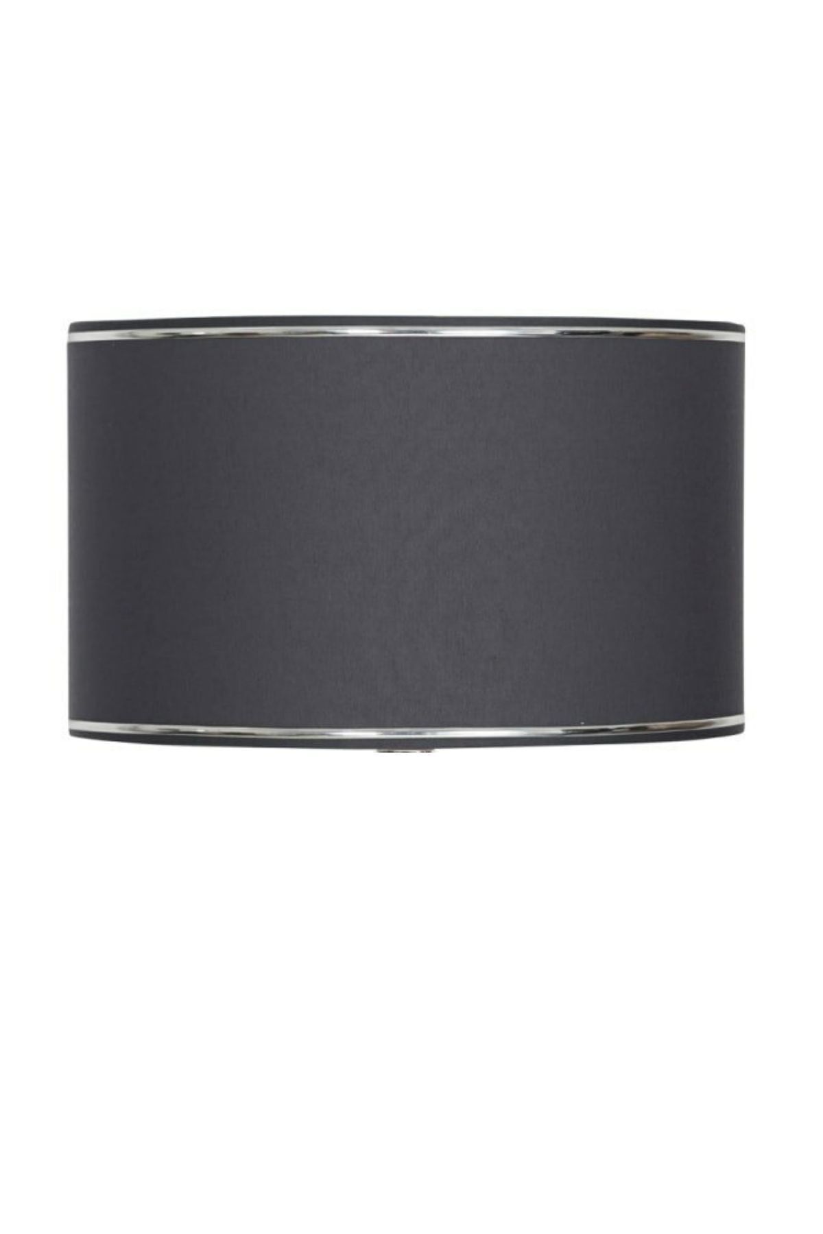 Vinne Krom Gold Şeritli Gri Silindir Lambader Başlığı