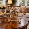 Orbit Atom Dekoratif Metal Masa Saati Gold Mekanik İskelet Modern Ofis Salon Saat VN-ORB-AT01