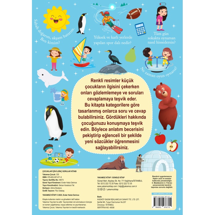 İlginç Sorular Kitabı Mavi - Duygular, Kavramlar, Buzullar, Zaman, Spor
