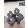 Ocho 8 - Handmade İkili Seramik Vazo - Antrasit