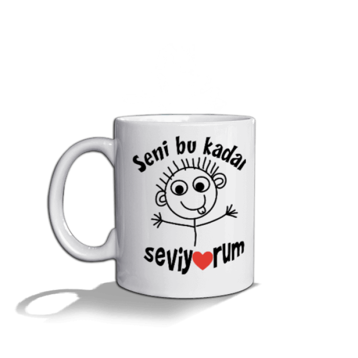 Seni Bu kadar seviyorum temalı kupa bardak