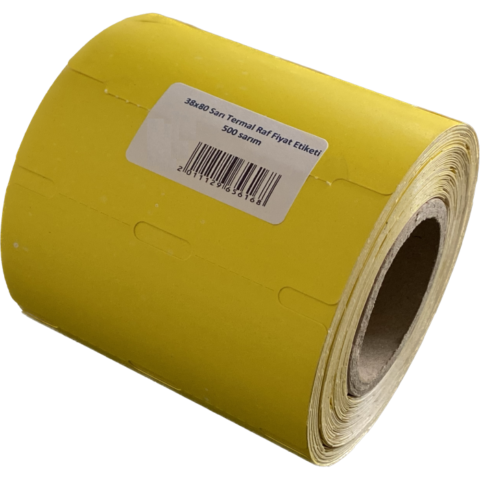 38X80 SARI KARTON RAF ETİKETİ 500LÜ...