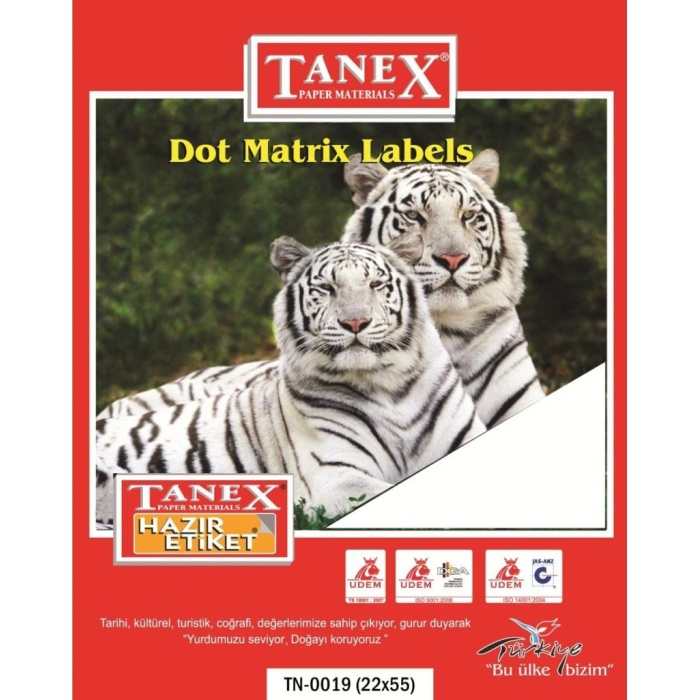 Tanex Sürekli Form Etiket 3172 Lİ 22x55 TN 0019