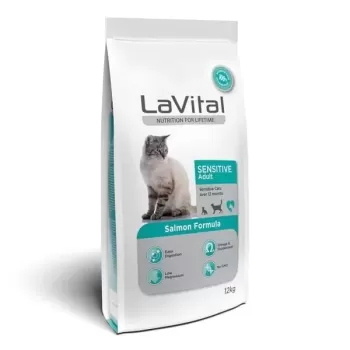 Lavital Sensitive Somonlu Yetişkin Kedi Maması 12 Kg