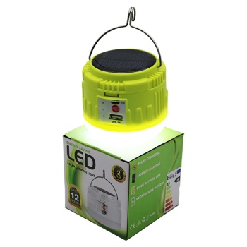 USB - SOLAR ŞARJLI ASKILI KAMP LAMBASI - POWERBANK (4434)
