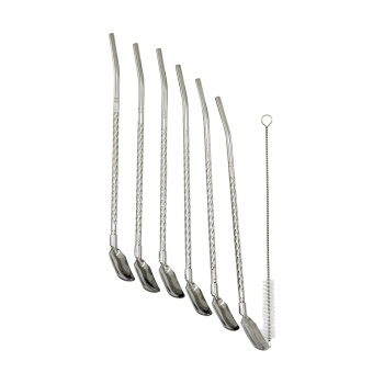 7PCS - 6PİPET + 1TEMİZLEME FIRÇA  ÇELK KAŞIKLI PİPET (4434)