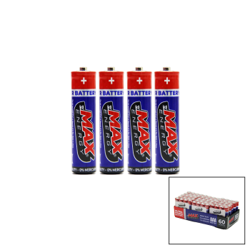 MAX ENERGY MAX-0637 PVC İNCE PİL 60 PARÇA (4434)