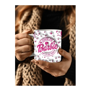 Barbie Baskılı 3D Tasarım Seramik Kupa Mug - Hediyelik Kupa Bardak