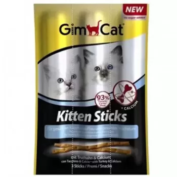 Gimcat Sticks Kitten Hindili Kedi Ödül Çubuğu 3 Adet 3 Gr