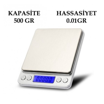Dijital Hassas Terazi Tartı 500 gr./0.01 gr. I-2000 (4434)