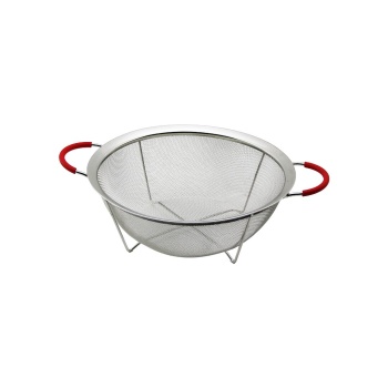 22CM TEL SEPET METAL SÜZGEÇ SİLİKON KILIFLI KULP METAL ÇERÇEVE - AYAK (4434)