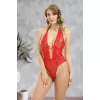 Kırmızı Taşlı Bodysuit - 888